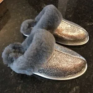 UGG Shoes New Ugg Scuffette Ii Metallic Sparkle Gunmetal - Main Image